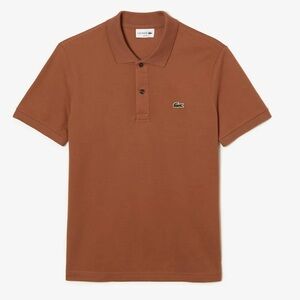 NWT Lacoste Pique Polo Pecan Slim Fit Medium